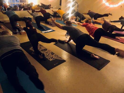 Taylor Made Wellness Yoga Studio Class Under the Lights!